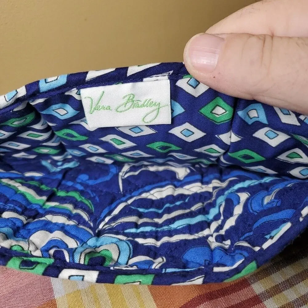 Vera Bradley Trifold Wallet Retired Pattern Mosaic Blue‎ - Picture 6 of 6